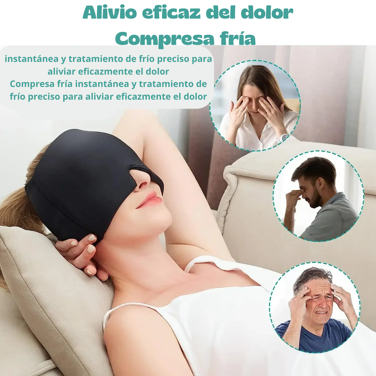 Gorro Gel para Dolor de Cabeza y Migraña - Frio/Caliente
