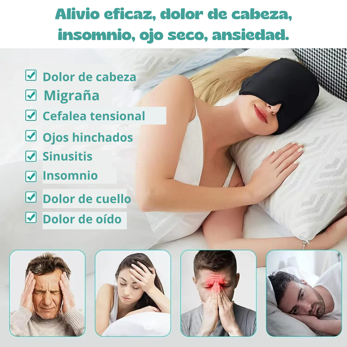 Gorro Gel para Dolor de Cabeza y Migraña - Frio/Caliente