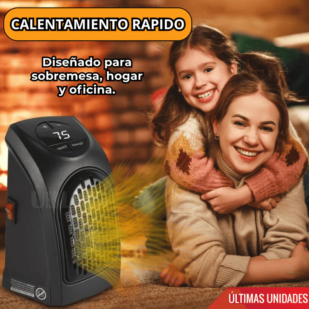 Calefactor Portátil PREMIUM de 800W con Control Remoto y 2 Niveles de Temperatura