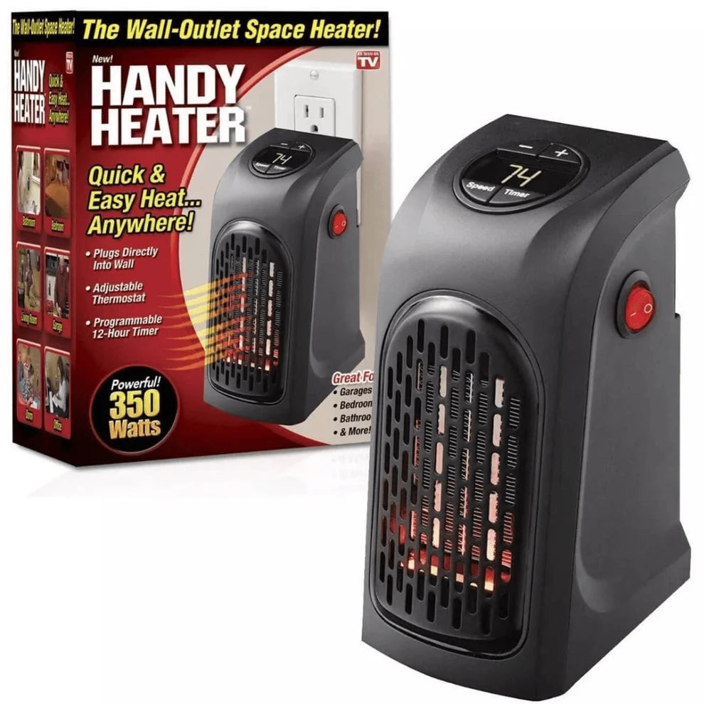 Calefactor Portátil PREMIUM de 800W con Control Remoto y 2 Niveles de Temperatura